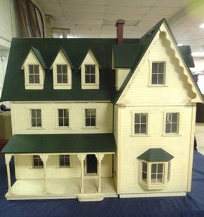 Dollhouse American Victorian Farmhouse Handmade Yellow and -  Portugal