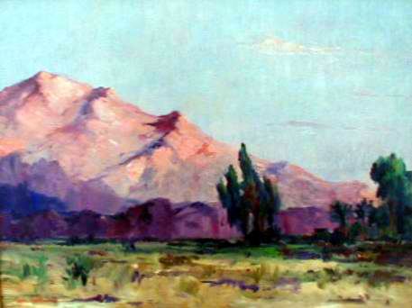 George Turland (British 1847-1937): George Turland (British 1847-1937) "DESERT SALTON SEA, CALIFORNIA" oil on board signed "Geo Turland" lower left 12 x 16in.