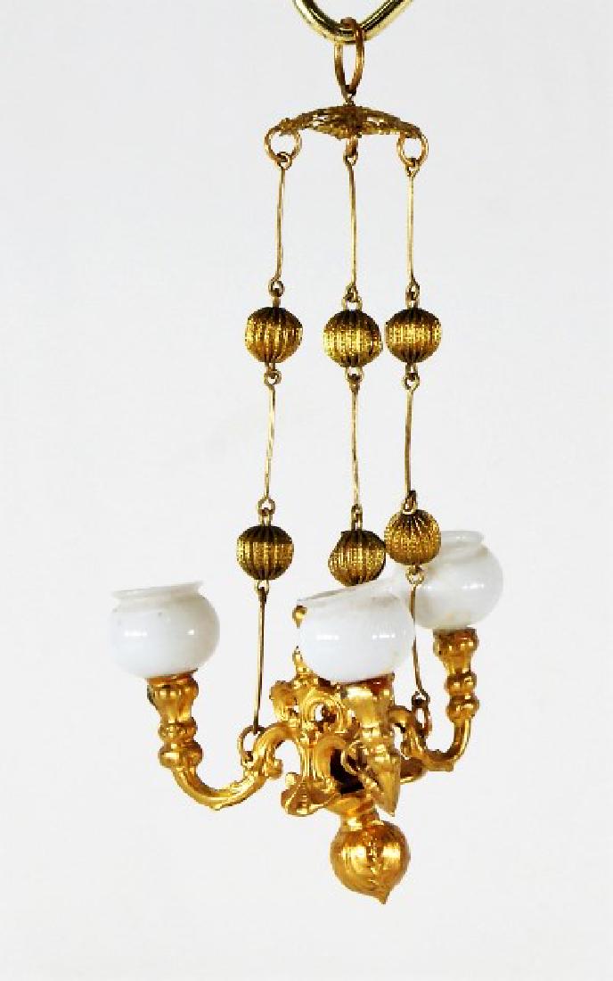 Antique German Dollhouse Ormolu Chandelier Miniature (1 of 1)
