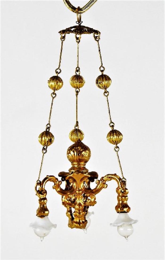 Antique German Dollhouse Ormolu Chandelier Miniature (1 of 1)