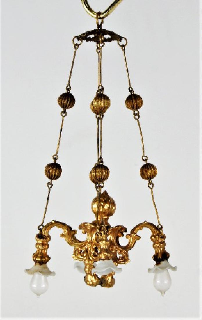 Antique Dollhouse Ormolu Chandelier Miniature (1 of 1)
