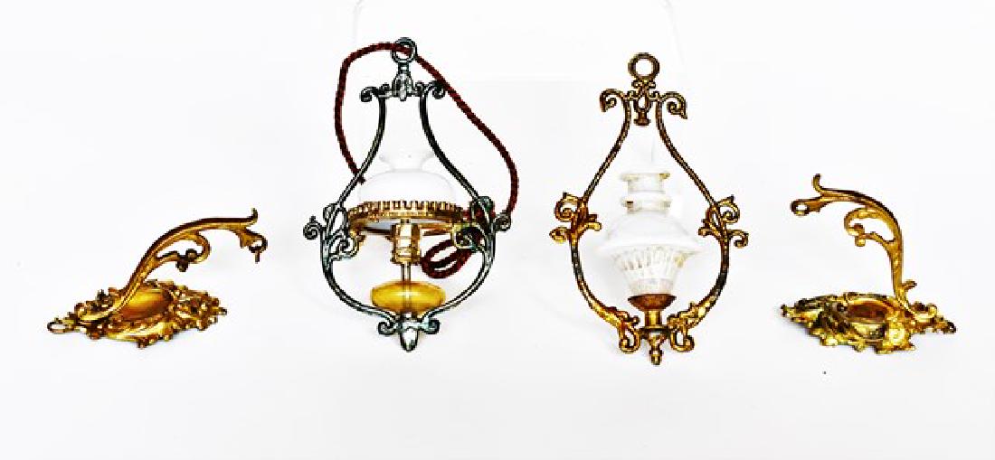 Antique Dollhouse Ormolu Hanging Lights Miniatures (1 of 2)