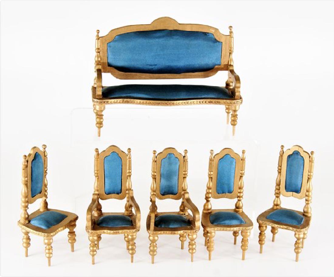 Antique German Dollhouse Parlor Seating Miniatures (1 of 1)
