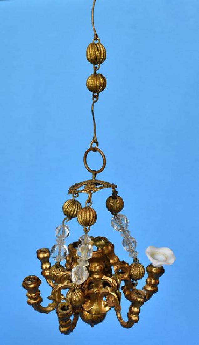 Antique Dollhouse Ormolu Chandelier Miniature (1 of 2)