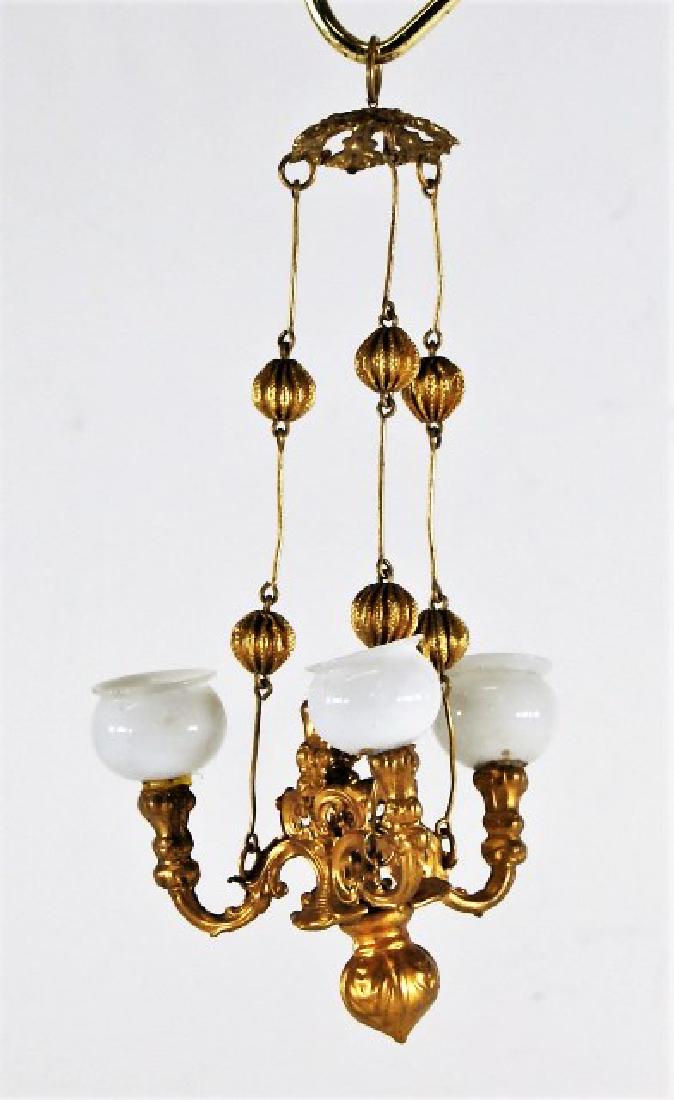 Antique Dollhouse Ormolu Chandelier Miniature (1 of 1)