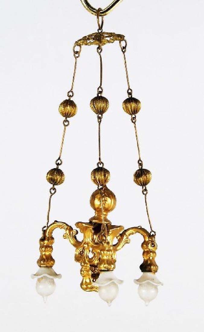 Antique Dollhouse Ormolu Chandelier Miniature (1 of 1)