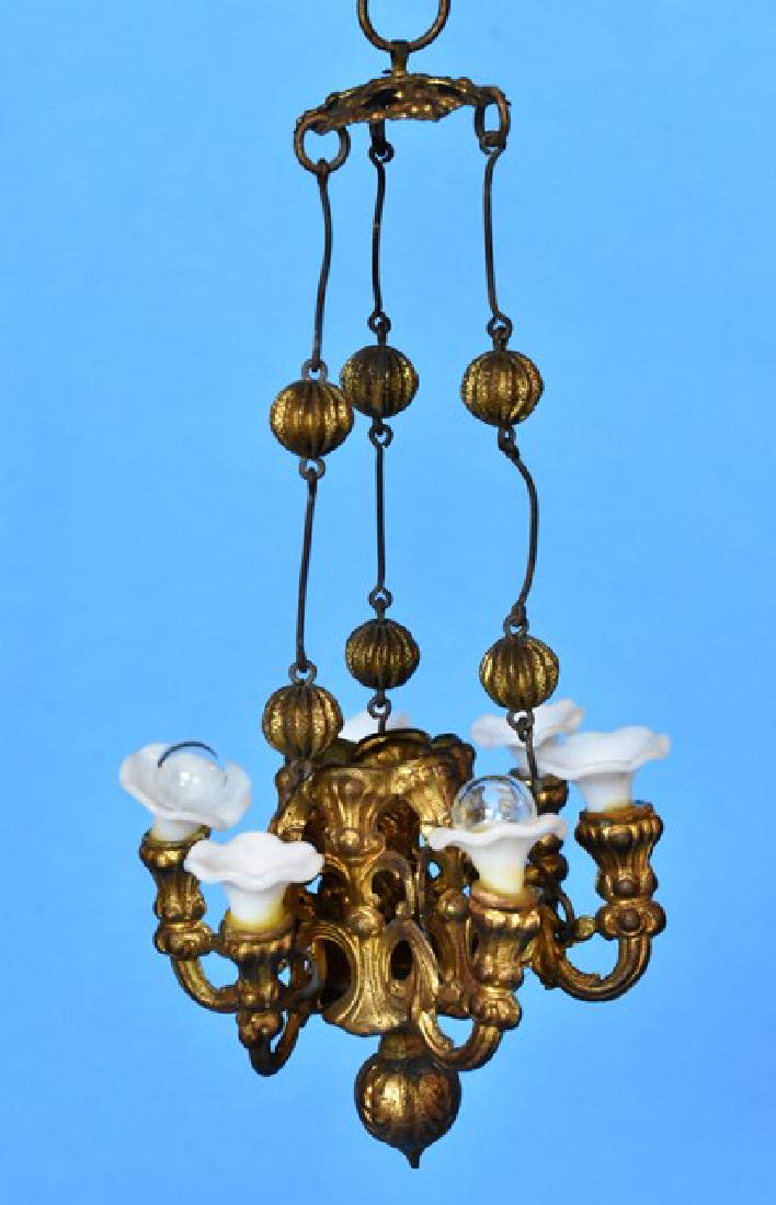 Antique Dollhouse Ormolu Chandelier Miniature (1 of 2)
