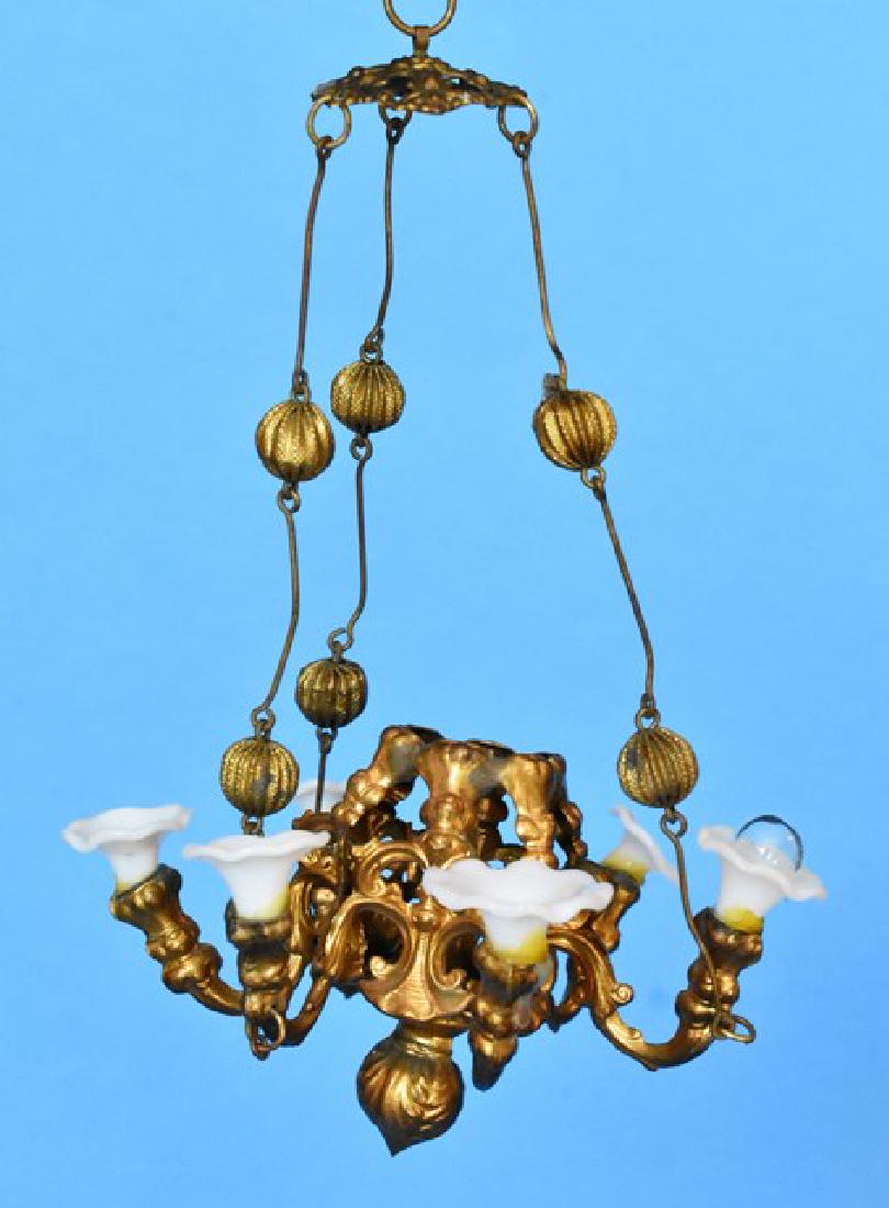 Antique Dollhouse Ormolu Chandelier Miniature (1 of 2)