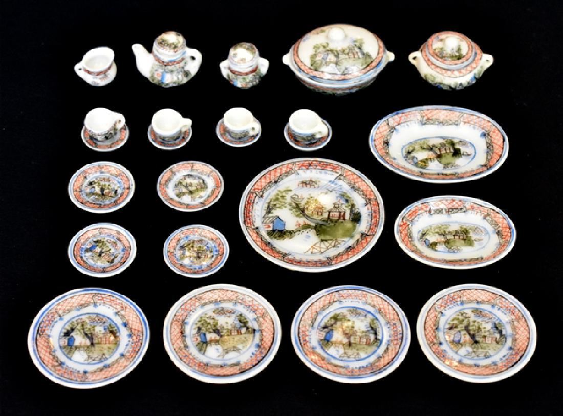 Hand-Painted Dollhouse Miniature Dinner Set (1 of 1)