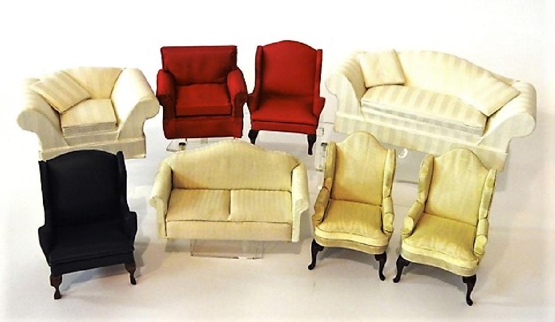 Large Lot Dollhouse Upholstered Furniture Miniatures (1 of 1)