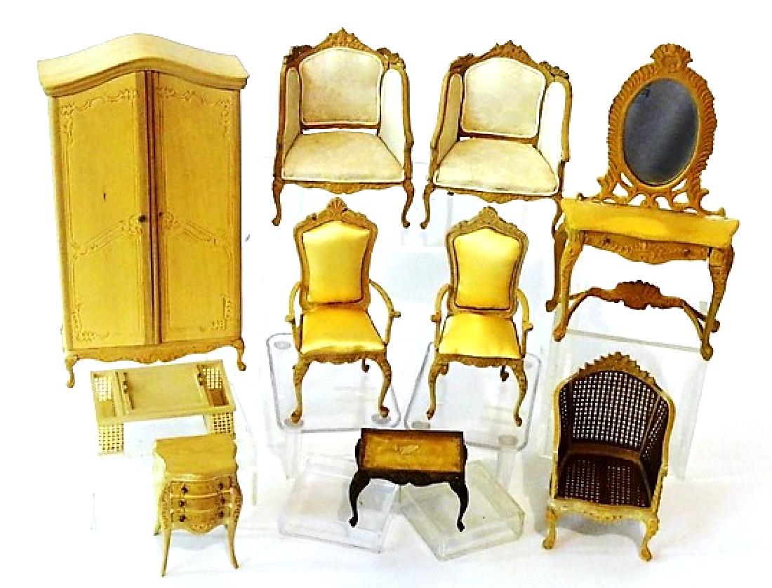 Unfinished French Style Dollhouse Furniture Miniatures (1 of 1)