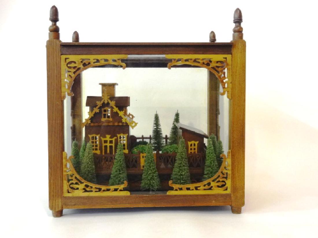 Vintage Carved German Folk Art House Display (1 of 4)