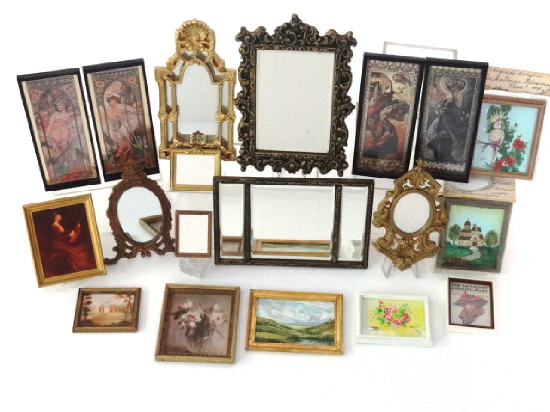 Dollhouse Paintings, Prints and Mirrors Miniatures (1 of 2)