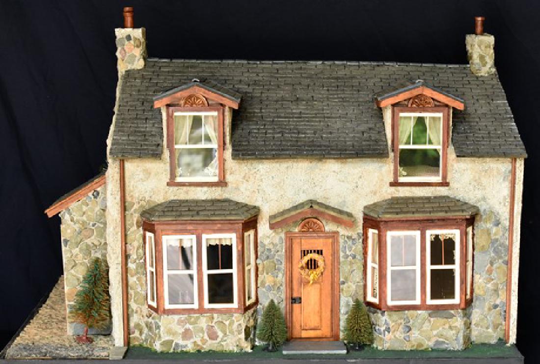 English Stone Cottage Custom Dollhouse (1 of 9)