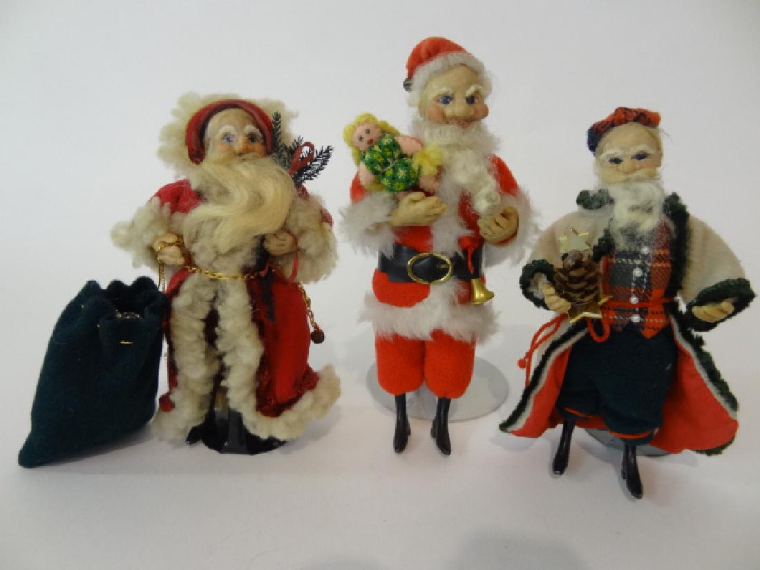 Three Artisan Santa Character Dolls Miniatures (1 of 1)