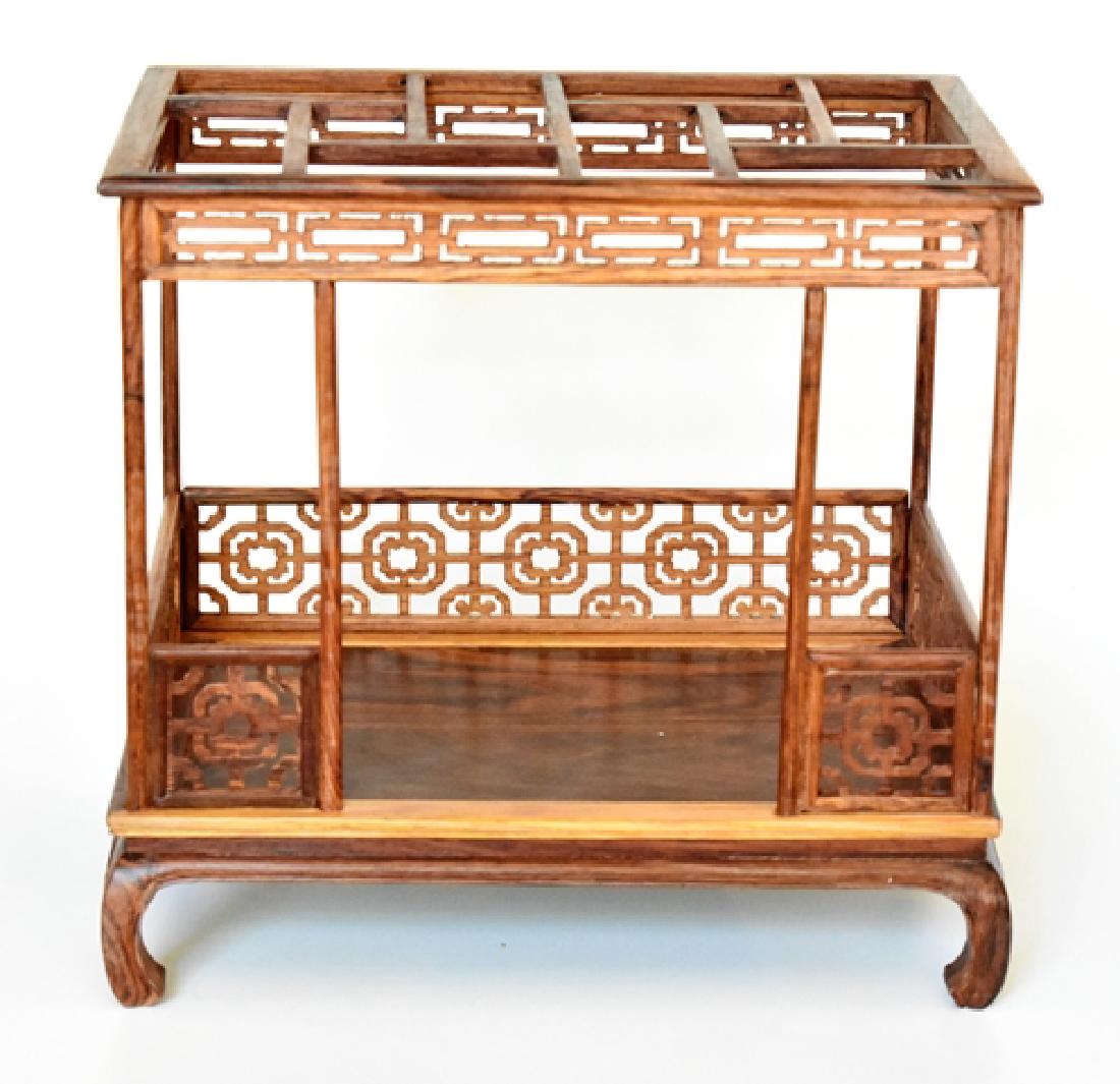 Chinese Open Carved Wedding Bed Dollhouse Miniature (1 of 2)