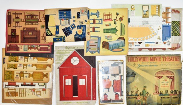 Paper Dollhouse Furniture uncut on Sheets (1 of 2)