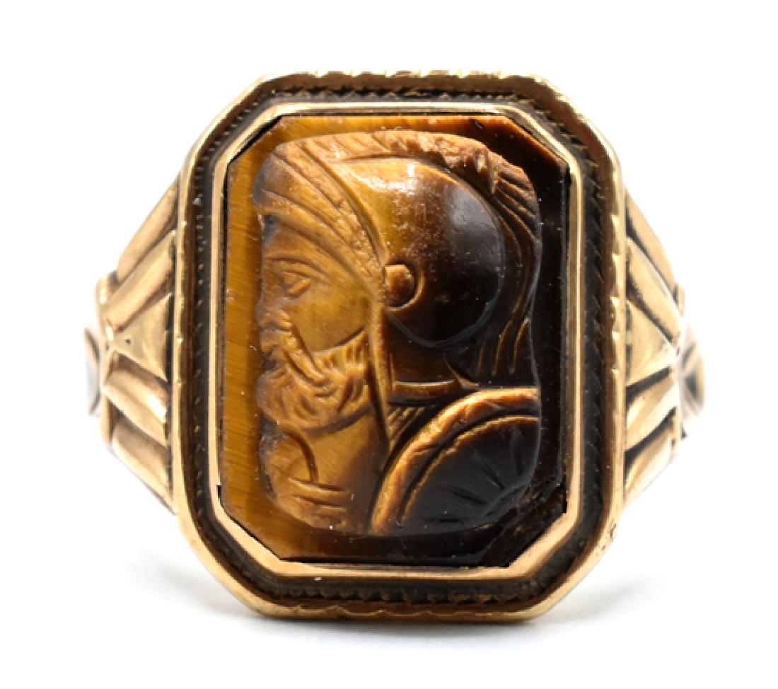 10K Gold Intaglio Man's Ring (1 of 3)