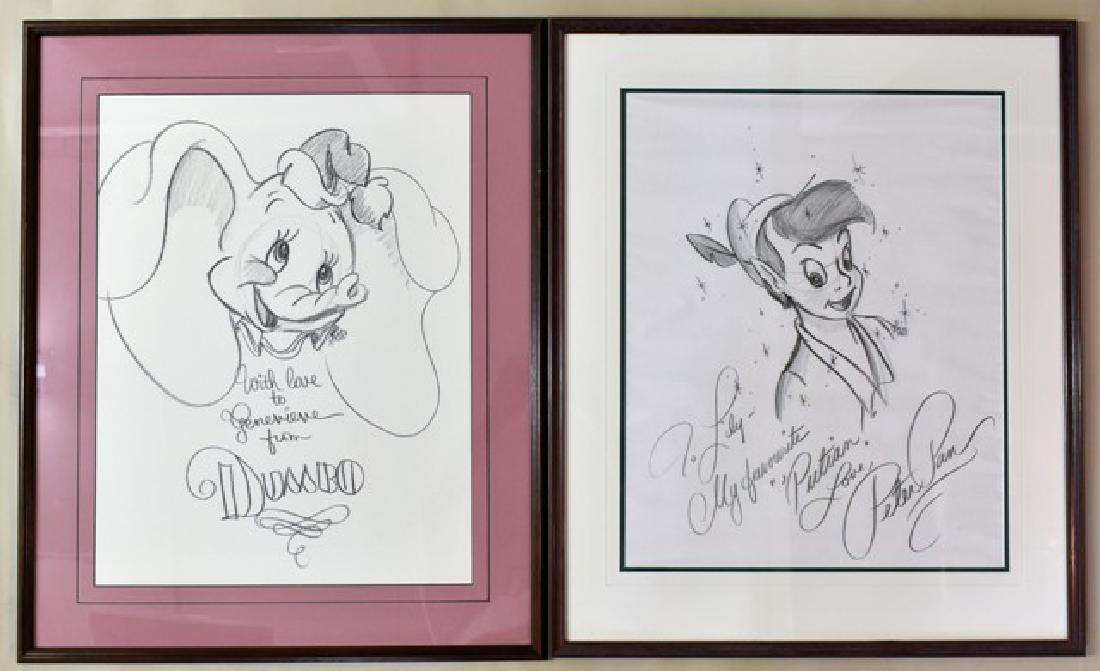 Dumbo Original Drawings, Dumbo & Peter Pan (1 of 5)