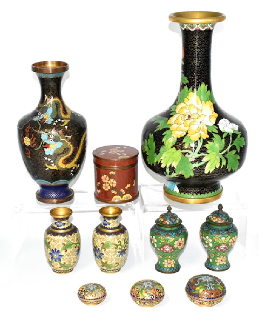 Group of Cloisonné Vases and Jars (1 of 3)