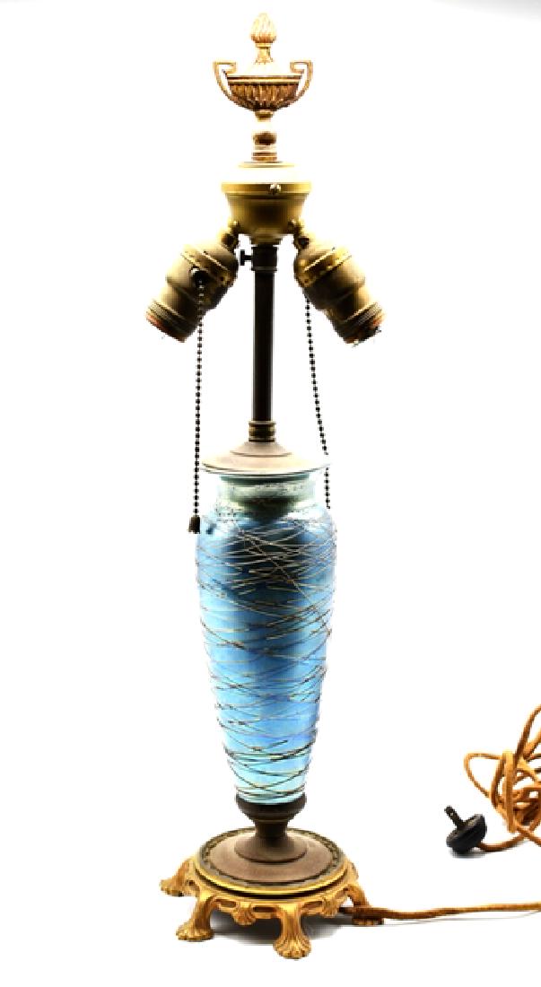Vintage Iridescent Art Glass Lamp (1 of 3)