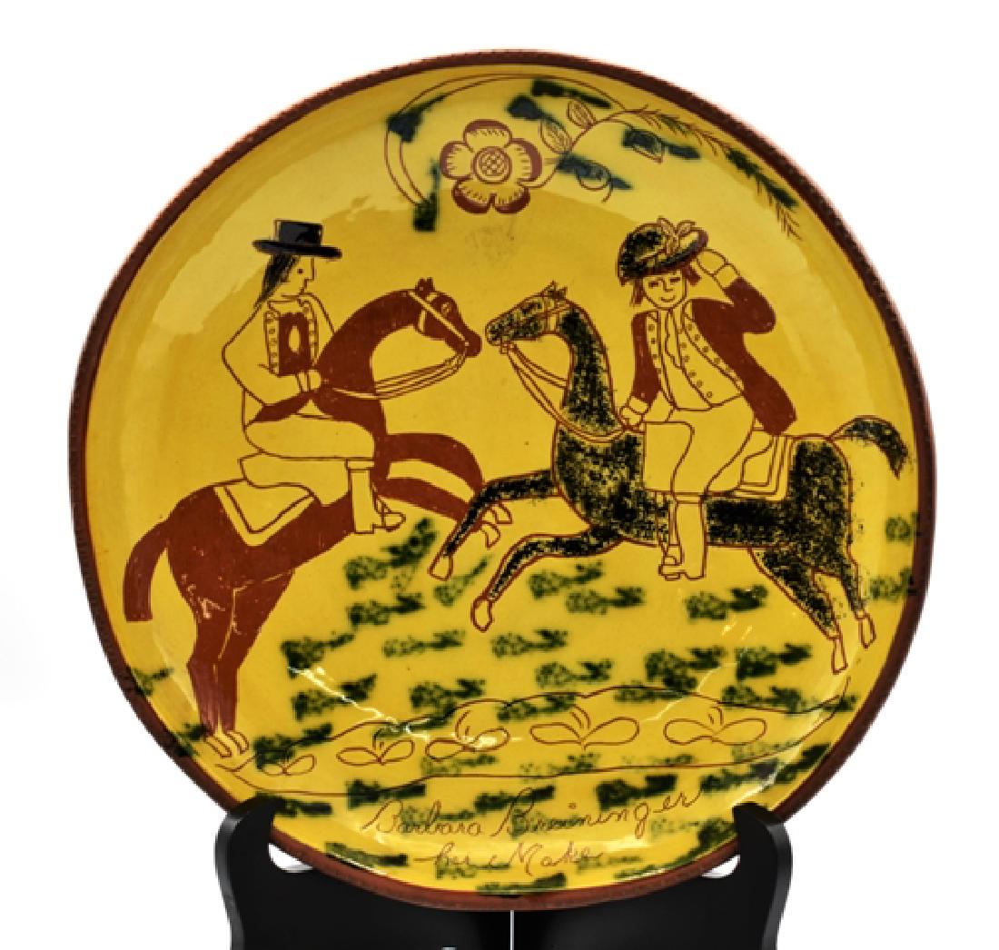 Breininger Redware Slip Decorated Charger (1 of 2)