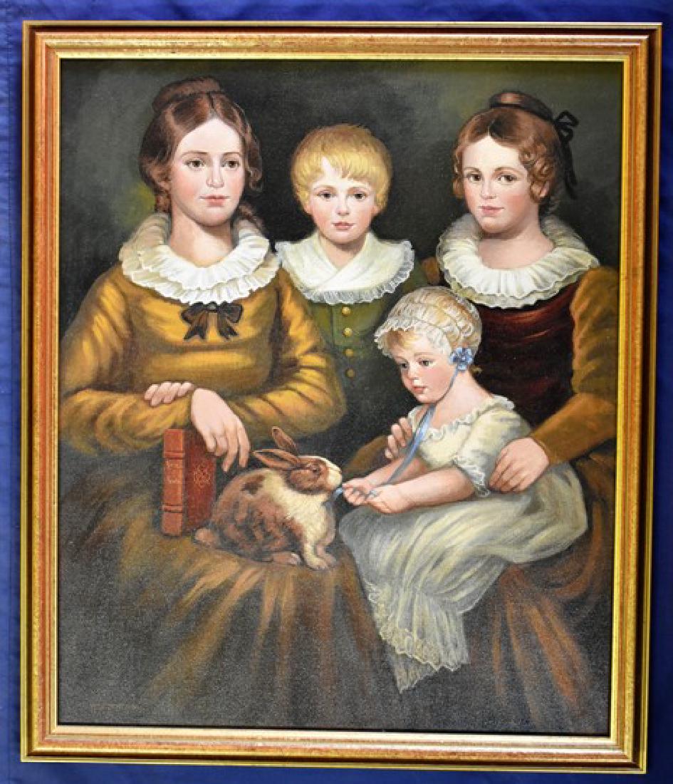 Gre Gerardi Family Portrait With Rabbit Painting (1 of 2)