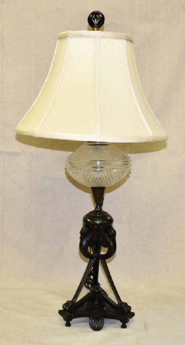 Ornate Brass Phoenix Bird Lamp (1 of 2)