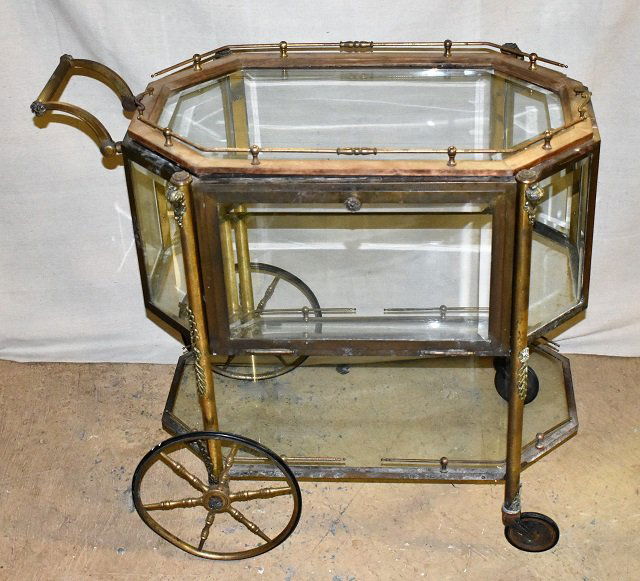 Victorian Glass Bar Trolley (1 of 2)