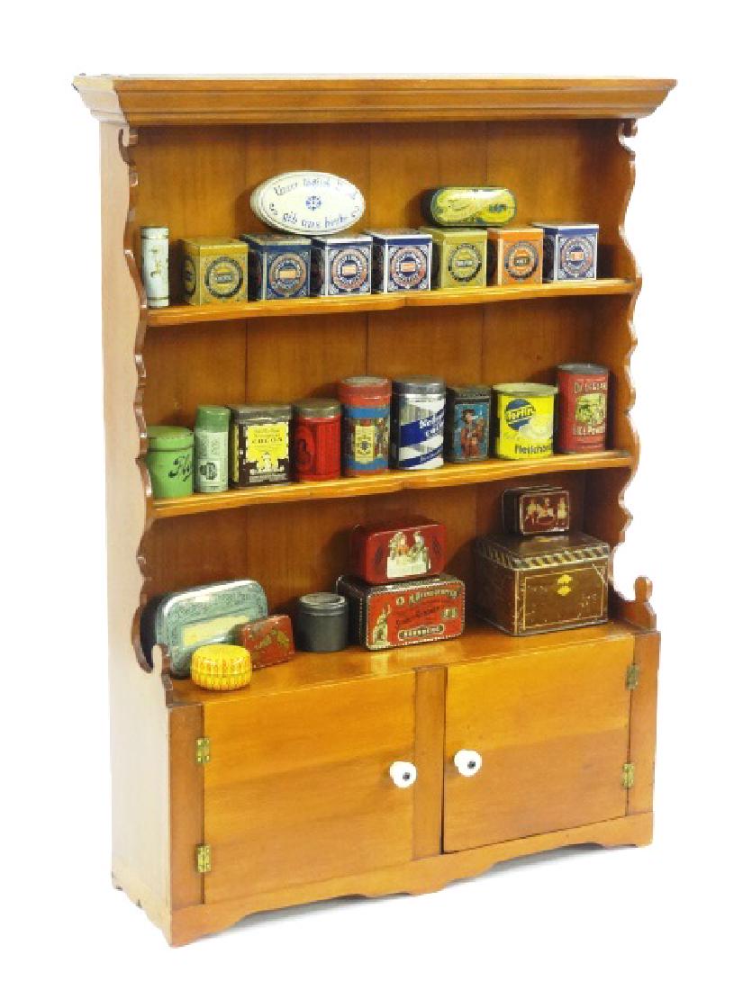Vintage Doll Cupboard with Advertising Tins (1 of 2)