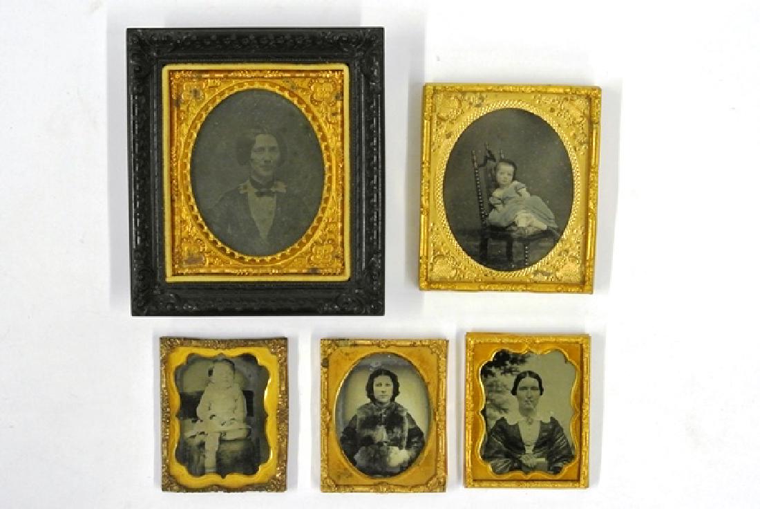 Five Antique Ormolu Picture Frames Miniatures (1 of 1)