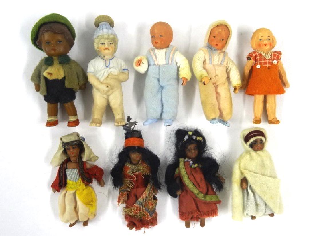 Vintage Small Dollhouse Dolls (1 of 1)