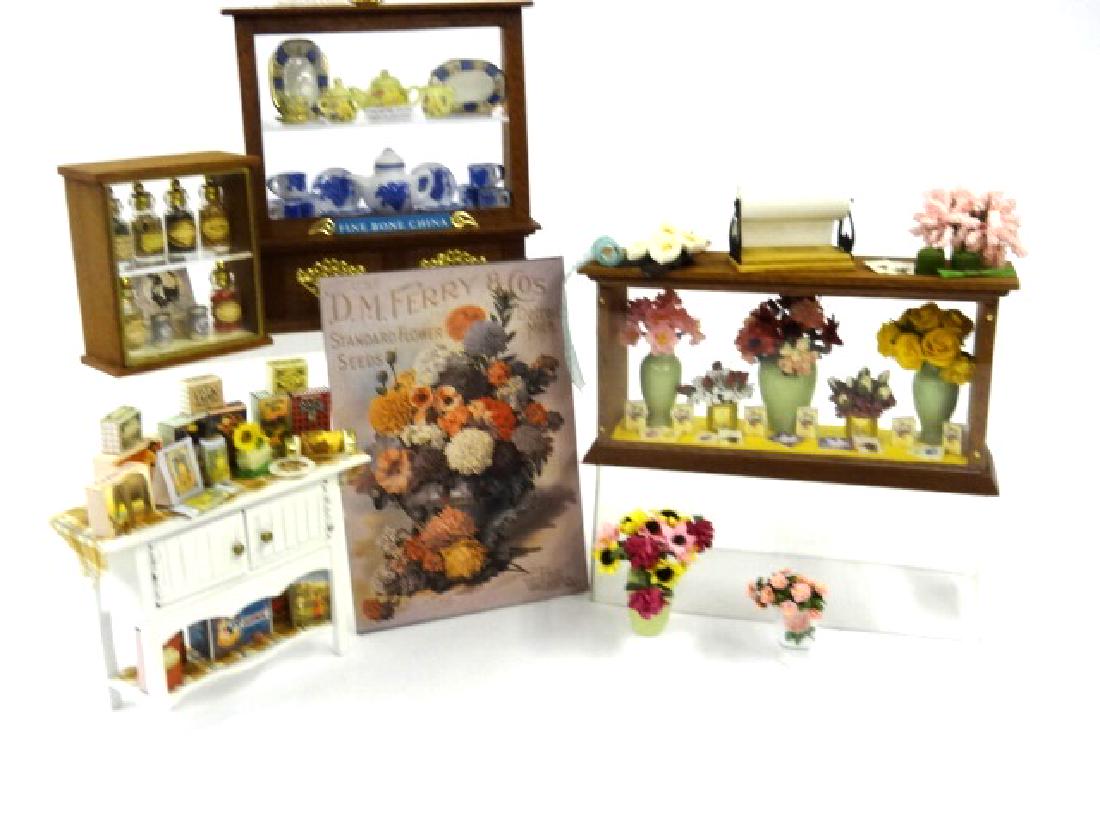 Dollhouse Store Displays, Flowers, Teas, China and (1 of 4)