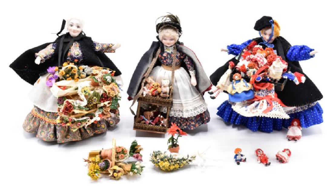 Bisque Dollhouse Character Dolls Miniatures (1 of 1)