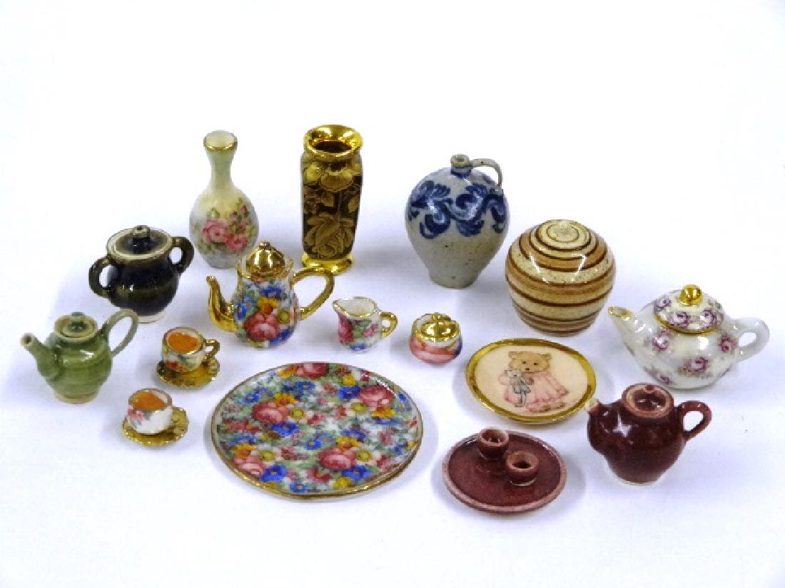 Dollhouse Signed China By Various Artists Miniatures (1 of 1)