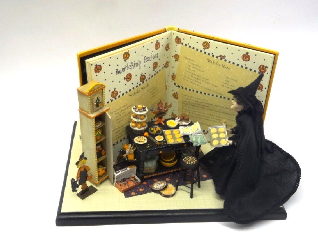 Nancy Finkelman Halloween Cookbook Dollhouse Diorama (1 of 4)