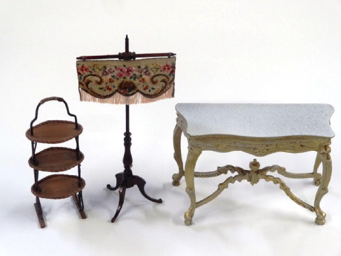 Antique Dollhouse Tapestry & Other Furniture Miniatures (1 of 1)