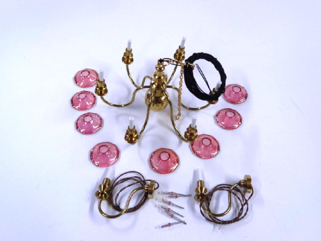 Storey/Albert Dollhouse Chandelier & Sconces Miniatures (1 of 1)