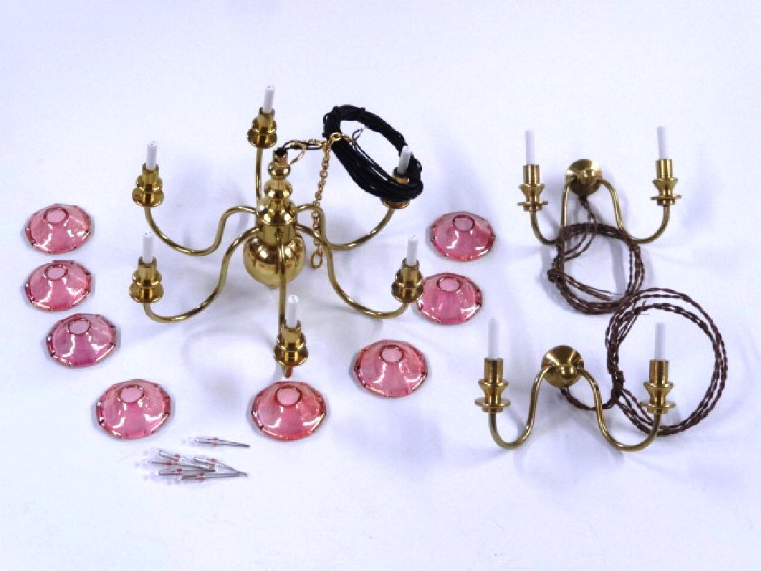 Storey/Albert Dollhouse Chandelier & Sconces Miniatures (1 of 1)
