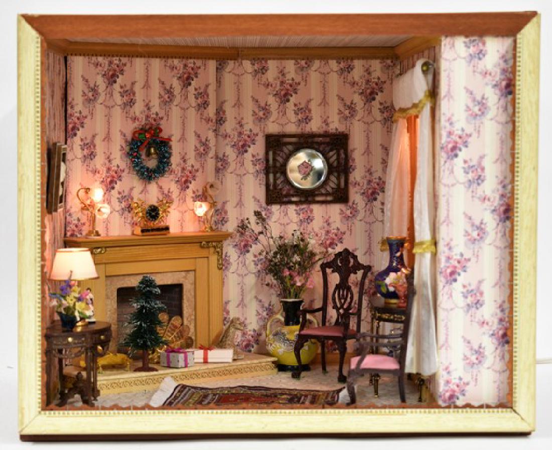 Small Artisan Living Room Box Dollhouse (1 of 5)