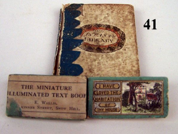 Infant's Library Book II Wallis Textbook: The Infant's Library published around 1800 by John Marshall, London, some of the earliest miniature books, aimed at children. This is Book II of the 16 volume set. The Miniature Illustrated Textbook b