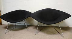 Pair pf Vintage Bertoia Diamond Knoll Chairs