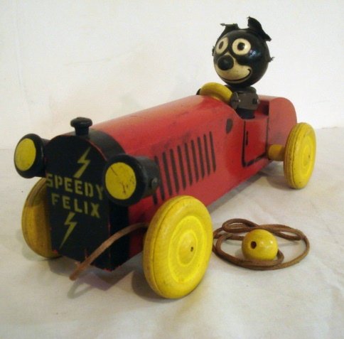 Speedy Felix Borgfeldt Wooden Pull Toy: Speedy Felix George Borgfeldt, Wooden Pull Toy 12"
