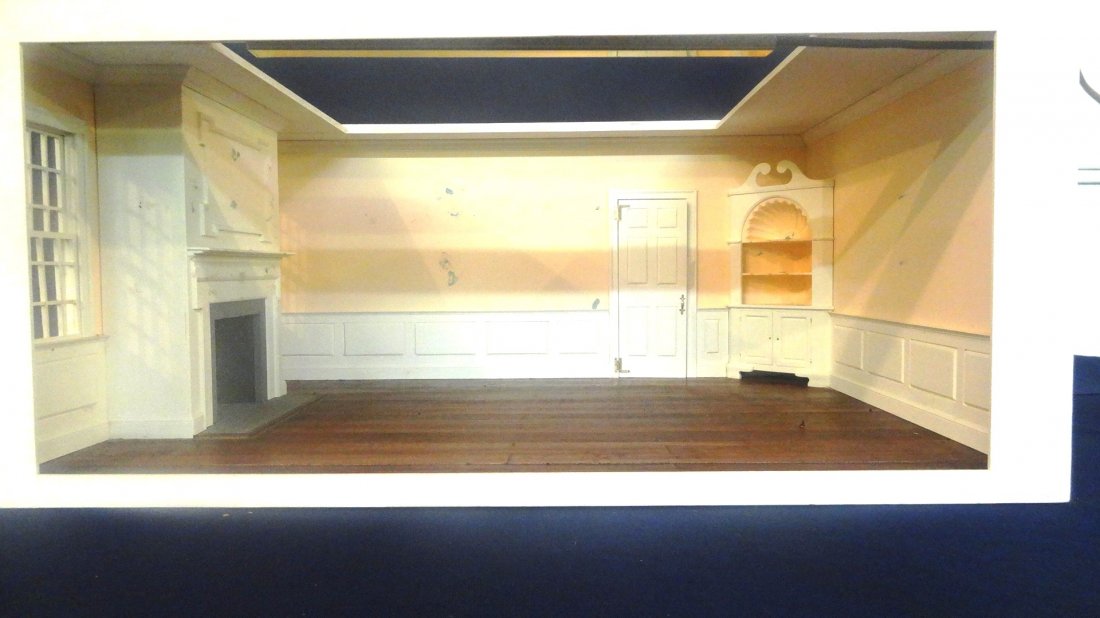 Susie Fisher Dollhouse Room Box: Susie Fisher Dollhouse Roombox, the Custom Cabinet and Fireplace Mantel is by Edward Norton 9 3/4 "H, 21" L, 17 1/2" W