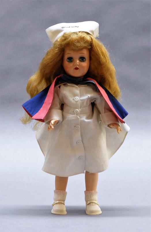 Ideal P-90 Miss Curity Doll: Ideal P-90 Miss Curity doll in original nurse dress, cape, hat & shoes