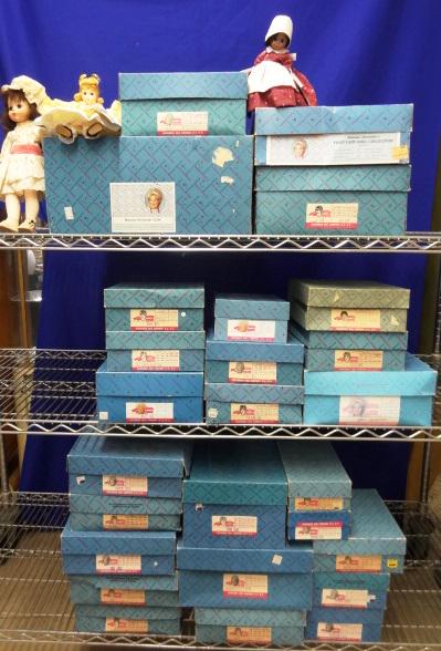 Twenty-Six Madame Alexander Dolls: Twenty-six Madame Alexander, some Little Women, Country, Sleeping Beauty, Jo, Romeo, Alice, Elsie, First Lady, Pussy Cat, Jessica & others
