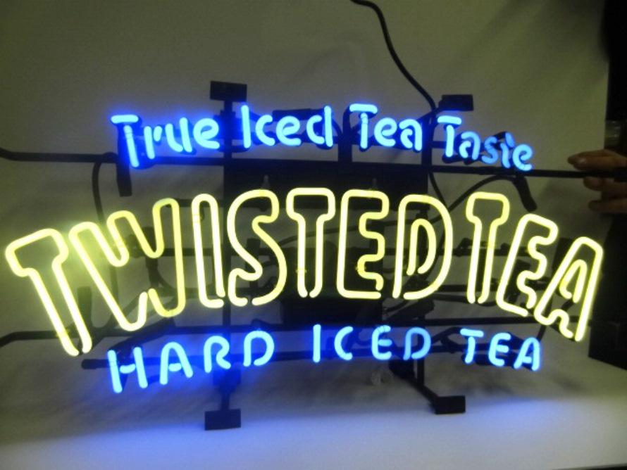 Neo Sign Advertising " Twisted Tea ": Neon Advertising Sign " Twisted Tea" 31"H, 15" H Signed Hyrite Lighting co.