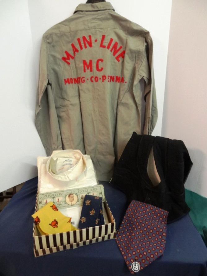 Vintage Men's Clothing: Vintage Shirts, ties, vest, Main-Line Motor Cycle Club Shirt