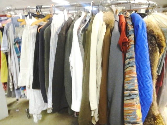 Vintage Clothing Large Lot: Large Lot of Vintage Cloting, Dresses, Shirts, Skirts, Two Fur Jackets, one Racoon but is as is lots of tears, all for one money most size medium, some large. Some early, some later, this is as is lot