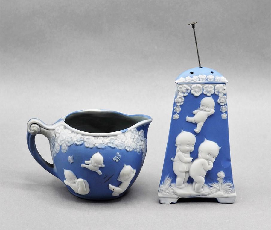 Signed O'Neill Kewpie Hatpin Holder & Creamer (1 of 3)